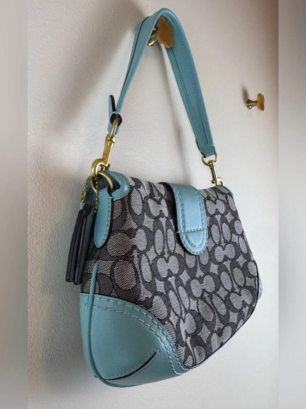 Coach The SoHo Flap Limited Re-Edition 2006 in Jacquard Blue